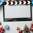 thumbnail image 4 of FOMIYES Retro Movie Clapperboard Photo Frame with Multi-Paper Inserts for Film Night Party Decorations, 4 of 7