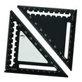 thumbnail image 3 of Regla triangular de 45/90 grados, escuadra métrica de carpintero, portátil, resistente al desgaste, para bricolaje Negro, 3 of 8