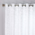 thumbnail image 2 of Superior Blackout Leaves Curtains Set of 2, Light Filtering Grommet Curtain Panel Set, White-White, 46"W x 63"L, 2 of 7