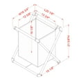 thumbnail image 6 of Furniture of America Nurle Industrial Laundry Hamper, Sand Black and White, 6 of 6