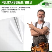 Window Well Supply - Clear Polycarbonate Sheet, Heavy-Duty Polycarbonate Panel, Thick, Hard Plastic Sheets, .177 Thick, for Durable Use 12 L x 12 W x 3/16 Thickness
