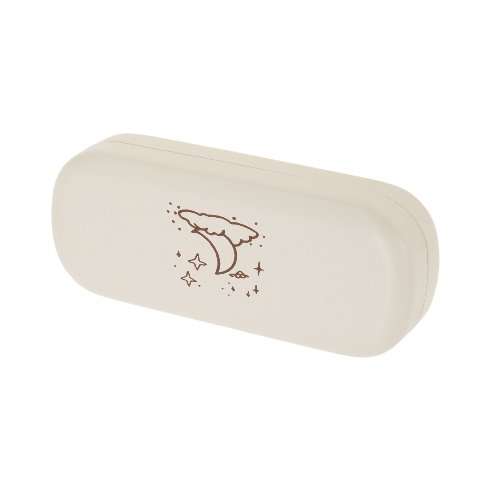 Unique Bargains Faux Leather Eyeglasses Case 6.3"x2.36"x1.18" Moon and Star Pattern