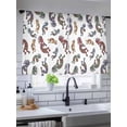 thumbnail image 5 of Sheer Curtains 54 Inch Length 2 Panels Set for Kitchen, Boho Western Colorful Semi Sheer Curtains for Windows, Vintage Abstract Art Ethnic Tribe Voile Window Treatments Rod Pocket Curtain, 5 of 7