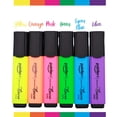 thumbnail image 4 of Pointer Neon Highlighters, Chisel Tip, Assorted Colors, 6 Count (1 pack), for School and Office, 4 of 6