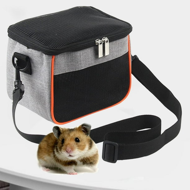 Portador de hámster portátil, bolsa de animales pequeños, jaula