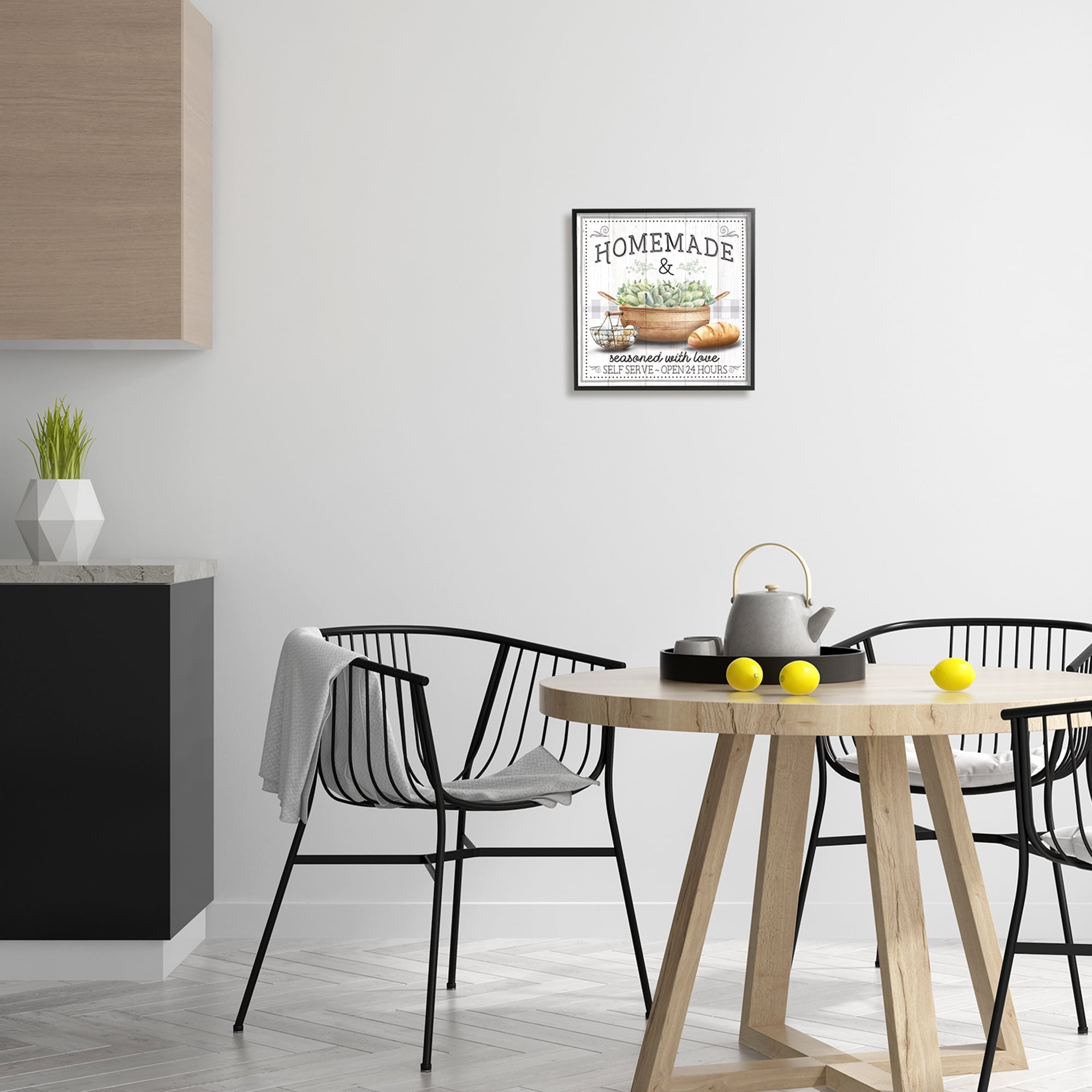 Stupell Industries Homemade Kitchen Still Life Food & Beverage Painting Black Framed Art Print Wall Art, 12 x 12