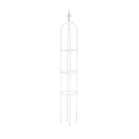 Plant Trellis for Climbing Plants Outdoor Indoor Garden Stake Support for Vines Flowers Adjustable Height White Climbing Frame for Balcony Patio Yard