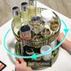 thumbnail image 4 of Rotating Cosmetic Storage Box Makeup Organizer Ins Desktop Finishing Perfume Tray Bathroom Skin Care Products Rack L B, 4 of 5