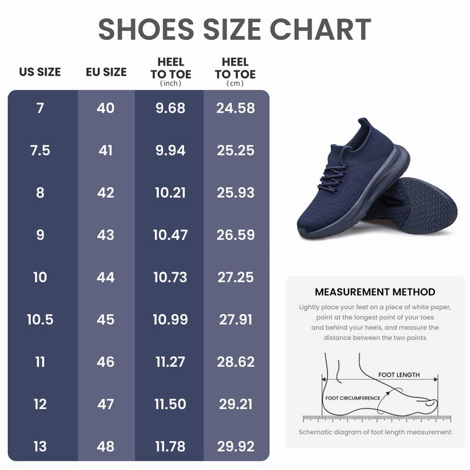 vibdiv Walking Shoes for Men Non Slip Running Shoes Lightweight Breathable Slip on Sock Shoes Workout Gym Fashion Sneakers Navy Blue Size 13