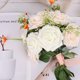 thumbnail image 4 of Flores Artificiales, 25pcs Real Mirando Blush Espuma Falsas Rosas con Tallos para DIY, Ramos de Boda, Centros de Mesa para Despedida de Soltera, Decoraciones de Navidad (Rosa Champán), 4 of 4