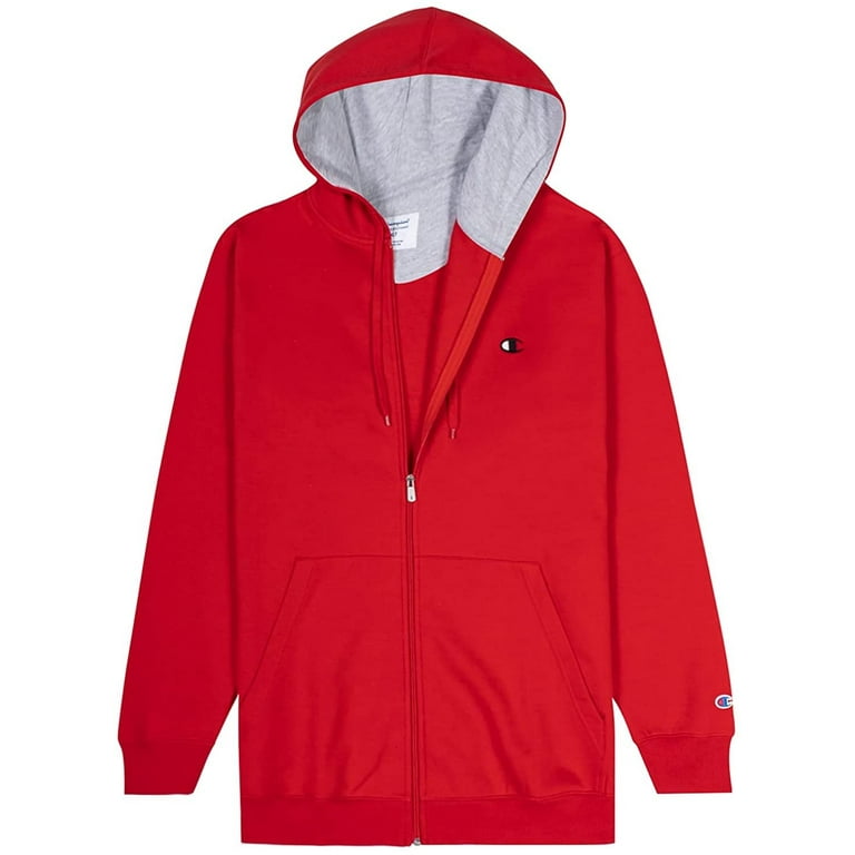 Champion Big and Tall Zip Hoodies for Men Men s Heavyweight Zip Hoodie Jacket Red Walmart