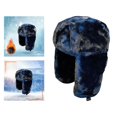 thumbnail image 4 of Winter Trapper Hat Sombreros de bombardero Sombrero cálido con orejeras Orejeras de felpa Cozy Lei Feng Hat para adultos Niñas Esquí al Negro BLESIY Sombrero Lei Feng, 4 of 8