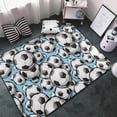 thumbnail image 3 of Shaggy Area Rug, Football Soccer Ball Rugs for Living Room Bedroom Non Slip Door Mat Indoor Carpet Machine Washable Nursery Home Decor Floor Mats for Entryway 60x39in, 3 of 5