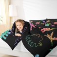 thumbnail image 4 of Homewish Colorful Dinosaur 7-Piece Twin Bedding,Cute Animals Silhouette Bedding Comforter Set,Black,Black Reversible, 4 of 8