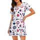 thumbnail image 1 of Balery Sailing Marine Travel Camisón de manga corta con cuello redondo para mujer, cómodo y elegante., 1 of 6