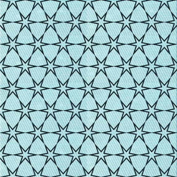 Ahgly Company Machine Washable Indoor Square Transitional Deep-Sea Green Area Rugs, 4' Square