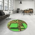 thumbnail image 3 of Ahgly Company Indoor Rectangle Patterned Green Novelty Area Rugs, 4' x 6', 3 of 6