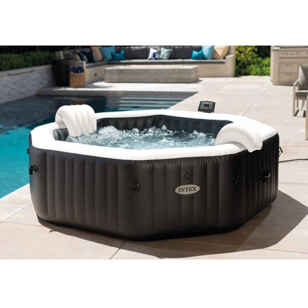 Intex 86in x 86in x 28in PureSpa Jet and Bubble Deluxe Inflatable Spa Set, 6-Person 28461EP