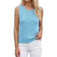 thumbnail image 6 of BTFBM Crochet Tops for Women Sleeveless Knit Sweater Vest Tank Top Summer Spring Cover Ups Beach Vacation Clothes, 6 of 10