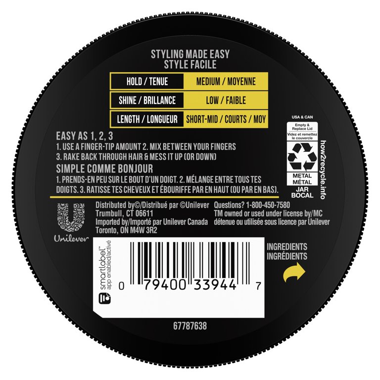 AXE Messy Look Hair Paste Flexible, 2.64 oz (Pack of 3) - Walmart.com