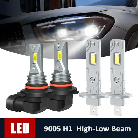 BSBSDJB 4Pcs White LED Headlight Bulbs for 2002-2006 Nissan Altima 9005 H1 High Low Beam
