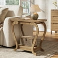thumbnail image 4 of Tribesigns Table d'Appoint Étroite à 2 Niveaux avec Tablette de Rangement, Table d'Appoint en Bois pour Salon, Chambre, Petits Espaces (1, Brun), 4 of 5