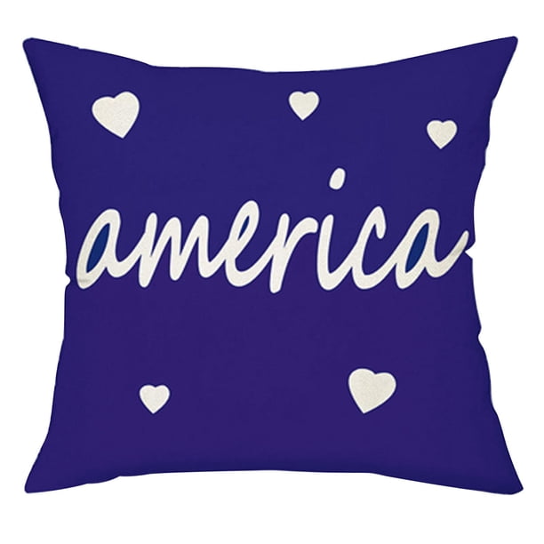 Yhmxh Fundas de cojín decorativas para el Día de la Independencia. Funda de cojín decorativa con estampado de alta definición. Fundas de almohada decorativas.