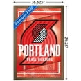 thumbnail image 3 of NBA Portland Trail Blazers - Logo 17 Wall Poster, 14.725" x 22.375", Framed, 3 of 3