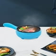 thumbnail image 5 of 450W Electric Skillet, Blue, Non-Stick, Mini Frying Pan with Wooden Spatula for Frying Eggs, Dumplings, Bacon, Sausage, and Ham 110V, 5 of 20