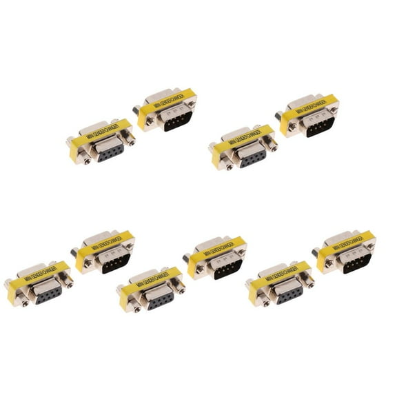 10Pcs 9 Pin 232 Serial DB9 Connector Cable Gender Changer Coupler Adapter