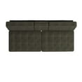 Queer Eye Adalynn Convertible Split Back Futon with Cup Holder, Gray