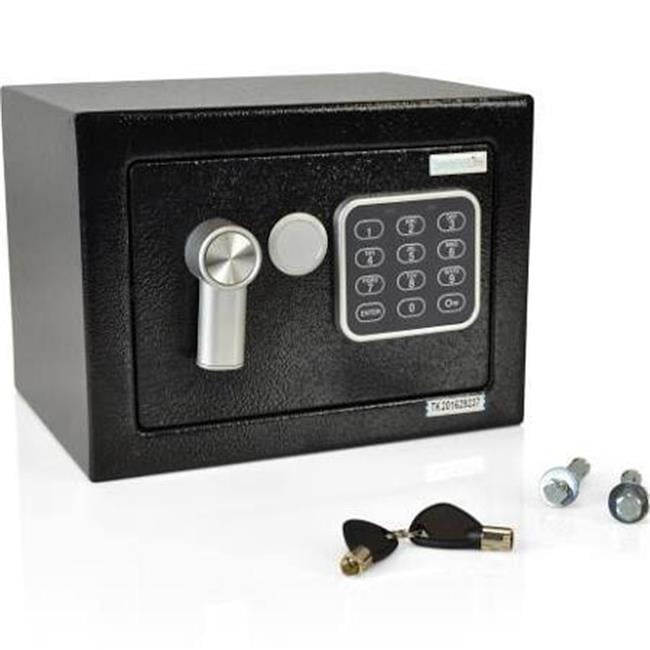 9.1 x 6.7 x 6.7 in. Compact Electronic Safe Box with Mechanical