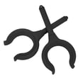 thumbnail image 5 of 2 pcs Boat Oar Lock Fishing Rod Holder Bracket Marine Rubber Dinghy Accessories(black), 5 of 5
