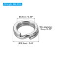 thumbnail image 2 of Unique Bargains , 0.49 x 0.33' Fishing Split Rings Fishing Swivel Stainless Steel Rings with Double Flattened Connectors,100 PACK, 2 of 6