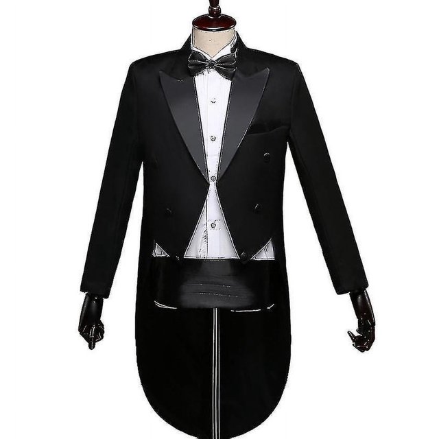 Conjunto de pantalones de traje de esmoquin de frac para hombre, traje de pantalón de esmoquin para hombre con pajarita