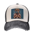 thumbnail image 3 of ZNDUO Black And White Baseball Cap, Sun Hat for Men/Women, Adjustable Cap Washable Cotton Baseball Hat-Dogs American Flag Print, 3 of 8
