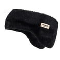 thumbnail image 2 of Spencer Double-Layer Ear Warmer Headband Knit Fuzzy Winter Ear Muff for Men Women Kids Ski Running Cycling Ear Covers, Black, 2 of 9