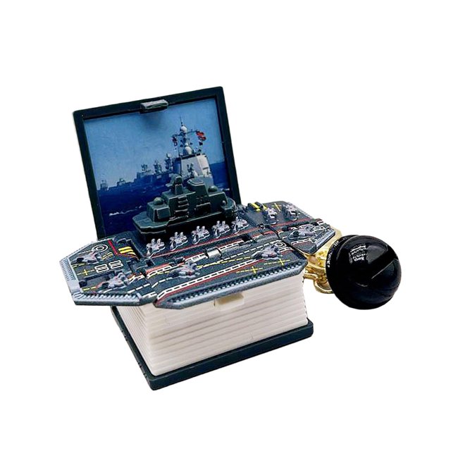 LLavero de libro 3D, llavero para bolso, Fidget lindo para llaves de coche, llaveros plegables para niños, niñas, estudiantes, relleno de bolsa de , Portaaviones Aeronave CUTICAT Llavero de libro