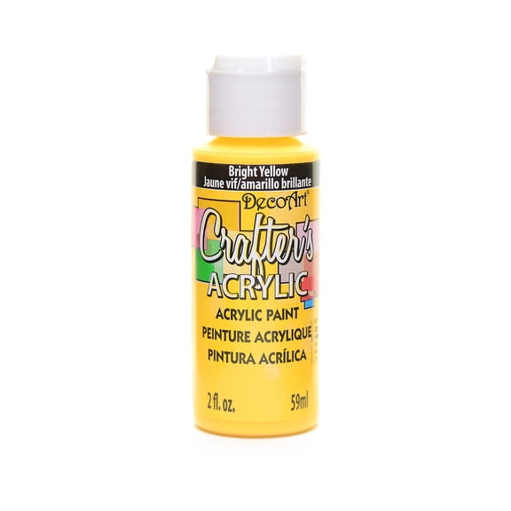 Crafters Acrylic 2 oz bright yellow (pack of 12)
