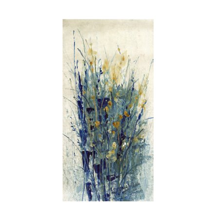 Trademark Fine Art Tim Otoole Indigo Floral Ii Canvas Wall Art - 24x47