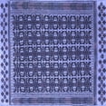 thumbnail image 1 of Ahgly Company Machine Washable Indoor Square Southwestern Blue Country Area Rugs, 8' Square, 1 of 4