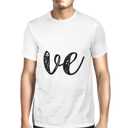 

Love Heart Mens White T-Shirt Unique Family Matching Clothes Gifts