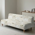 thumbnail image 2 of Xixirimido Armless Futon Cover Futon Slipcover Couch Cover Futon Sofa Bed Cover Furniture Protector with Elastic Bottom Machine Washable, Floral Patchworks, 2 of 8