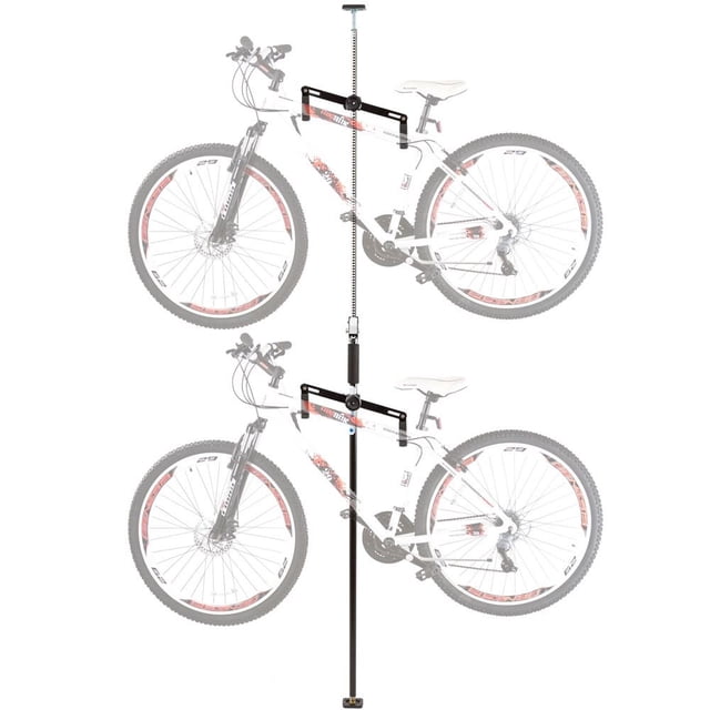 Rage Powersports Elevate Outdoor Bike-Stand-5 Double Vertical Bicycle Storage Hanger Rack, Fits 2 Bikes