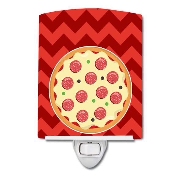 Caroline's Treasures BB7058CNL Large Pizza Ceramic Night Light, 6x4x3", multicolor