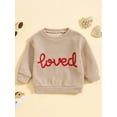 thumbnail image 3 of Kids Sweater, Long Sleeve Crew Neck Letters Warm Winter Pullover Valentines Day Tops for Girls Boys, 3 of 9