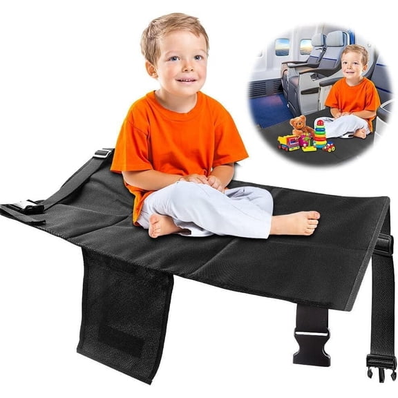 Toddler Airplane Bed - Airplane Seat Extender for Kids, Airplane Travel Essentials for Kids, Durable & Water-Resistant Oxford Fabric, with Travel Bag, Safe Design