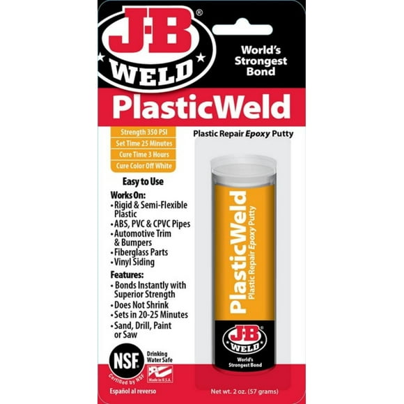 J-B Weld 8237CAN 57g 2 oz. Plastic Weld Epoxy Putty Stick