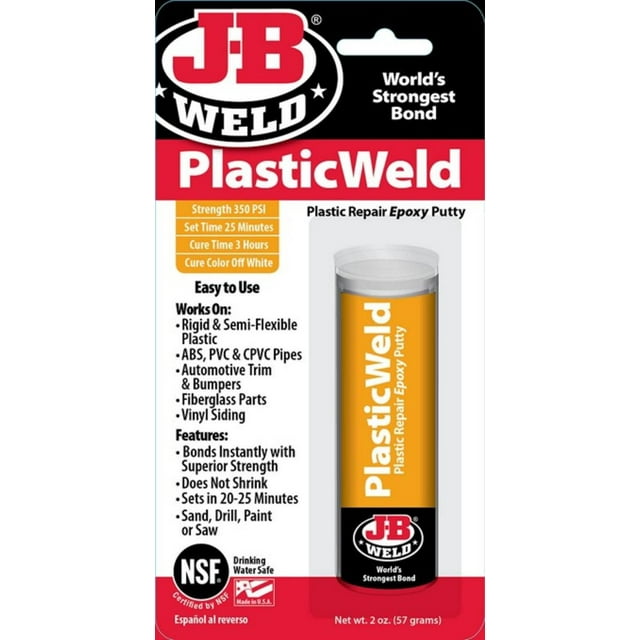 J-B Weld 8237CAN 57g 2 oz. Plastic Weld Epoxy Putty Stick
