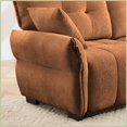 thumbnail image 6 of Modern 2-Seater Chenille Sofa Set with 2 Ottomans & Pillows - Cozy Burnt Orange for Living Room, Apartment, 6 of 19